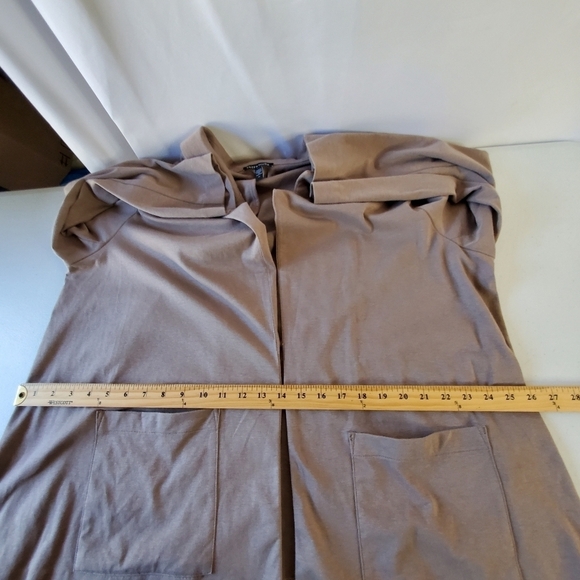 Eileen Fisher Organic Cotton Blend Blazer Sz 2X Open Front Stretch Jacket Pocket - Picture 8 of 13